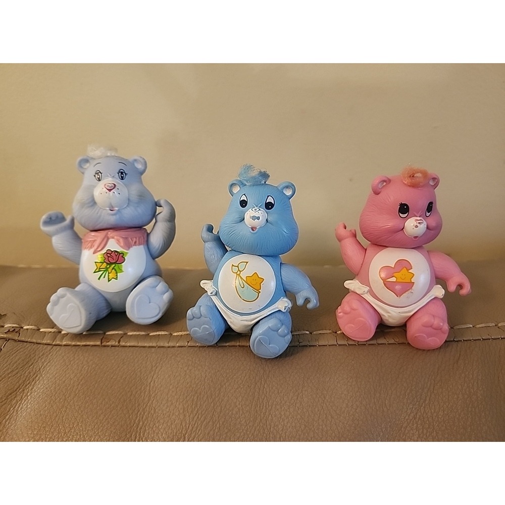 Vintage 1985 Kenner Care Bears Poseable Figures Baby Hugs, Baby Tugs, Grams Bear